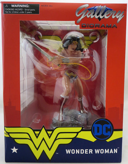 DC Gallery 9 Inch Statue Figure Comic Series - Wonder Woman Lasso (Previously Opened Sub-Standard Packaging)