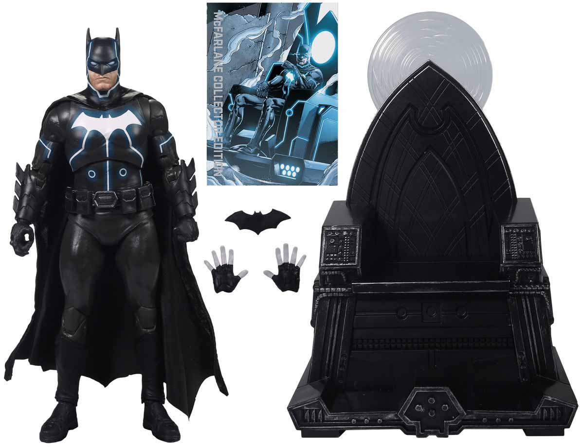 DC Multiverse Collector 6 Inch Action Figure Darkseid War - Batman with Mobius Chair (Non Mint Packaging)
