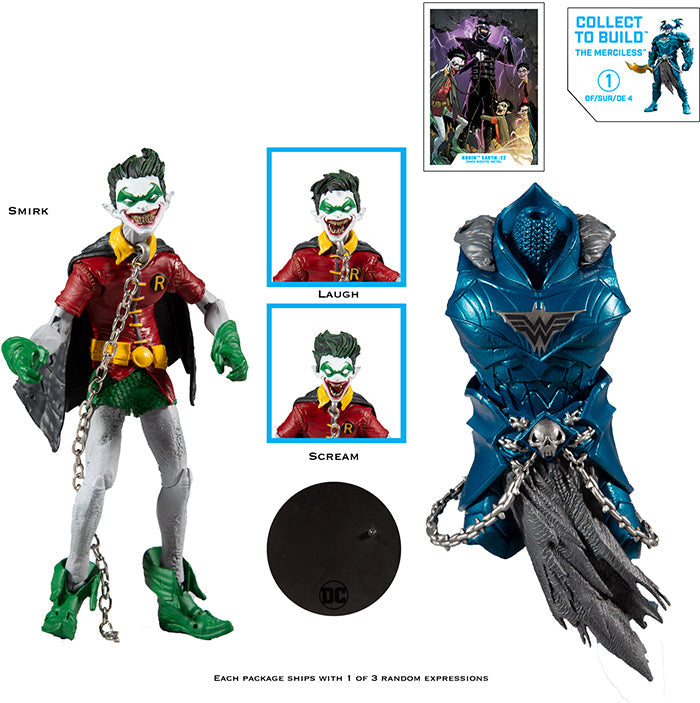 DC Multiverse Dark Nights Metal 7 Inch Action Figure BAF The Merciless - Robin Crow Earth-22 (Random Head) (Sub-Standard Packaging)