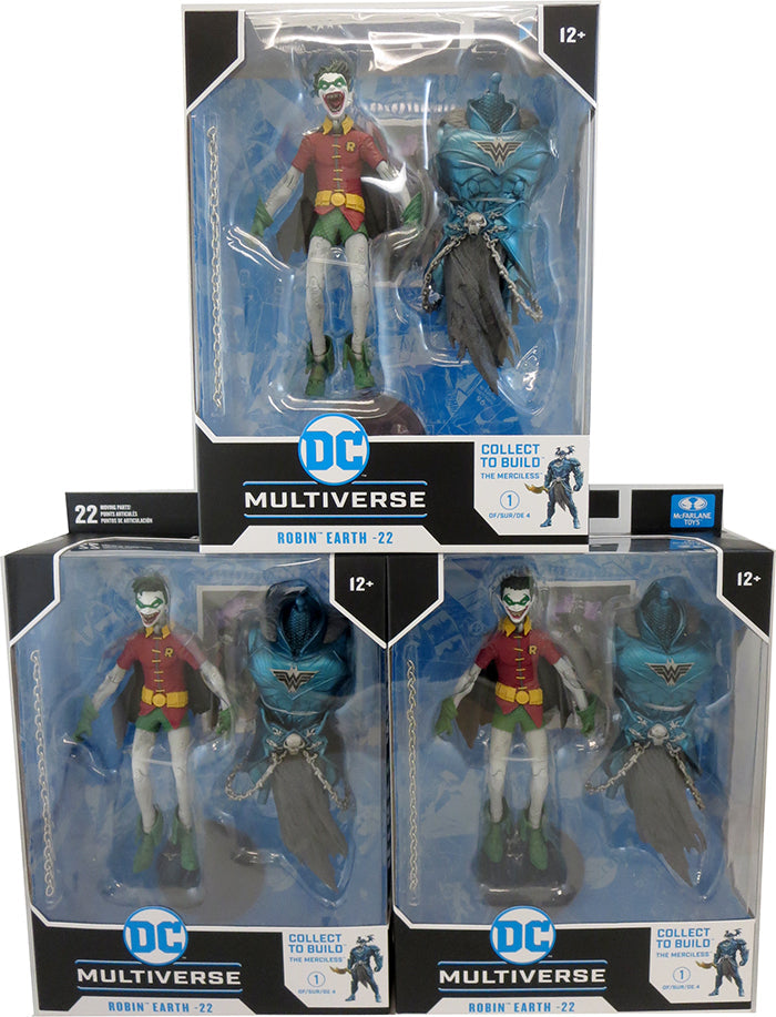 DC Multiverse Dark Nights Metal 7 Inch Action Figure BAF The Merciless - Robin Earth-22 (Set of 3)