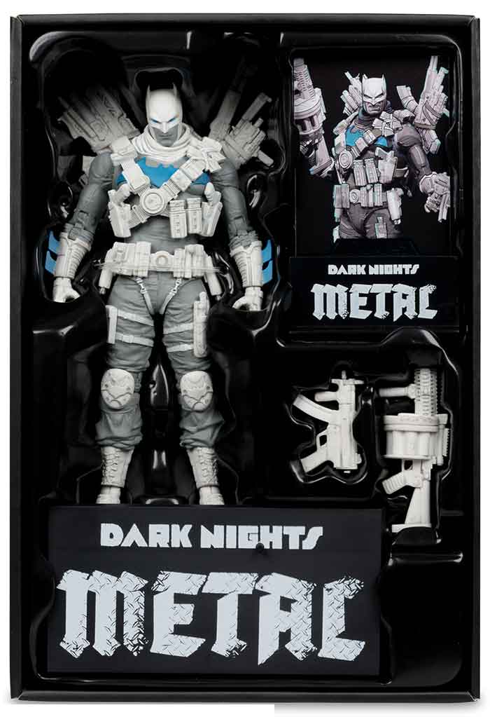 DC Multiverse Dark Nights Metal 7 Inch Action Figure Exclusive - The Grim Knight Black & White Gold Label (Sub-Standard Packaging)