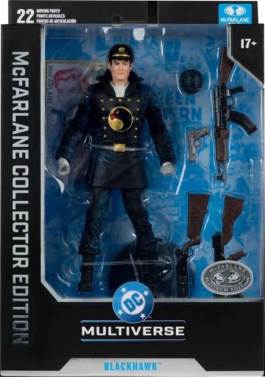 DC Multiverse DC Classic 7 Inch Action Figure Collector Edition Exclusive - Blackhawk Black Suit Platinum