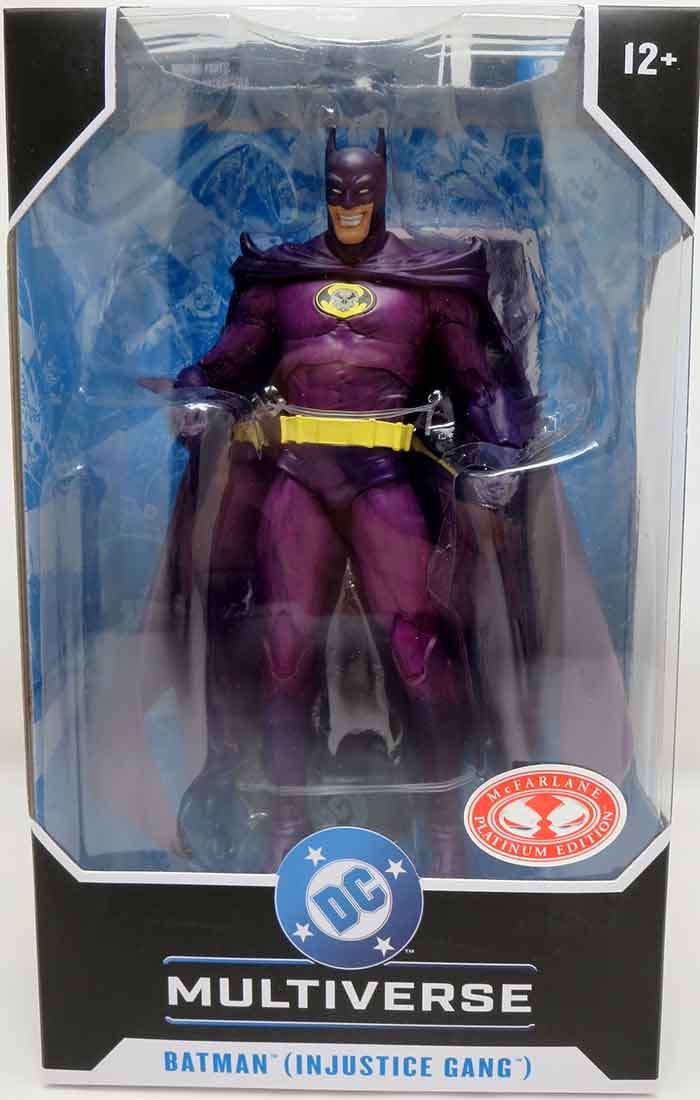 DC Multiverse JLA Rock Of Ages 7 Inch Action Figure Exclusive - Batman Injustice Gang Red Platinum