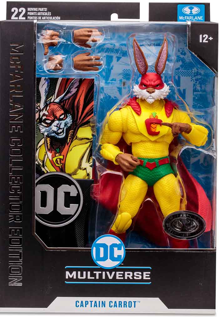 DC Multiverse Justice League Incarnate 7 Inch Action Figure Collector Edition Exclusive - Captain Carrot Platinum (Sub-Standard Packaging)