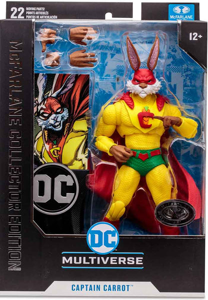 DC Multiverse Justice League Incarnate 7 Inch Action Figure Collector Edition Exclusive - Captain Carrot Platinum (Sub-Standard Packaging)