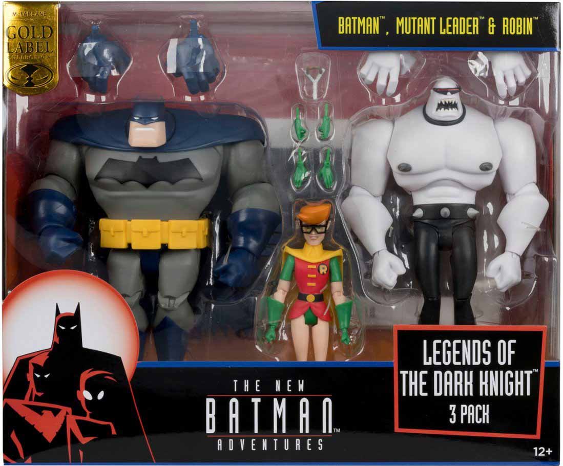 DC Multiverse Legends of The Dark Knight 7 Inch Action Figure 3-Pack - (Batman - Mutant Leader - Robin) Gold Label (Shelf Wear Packaging)