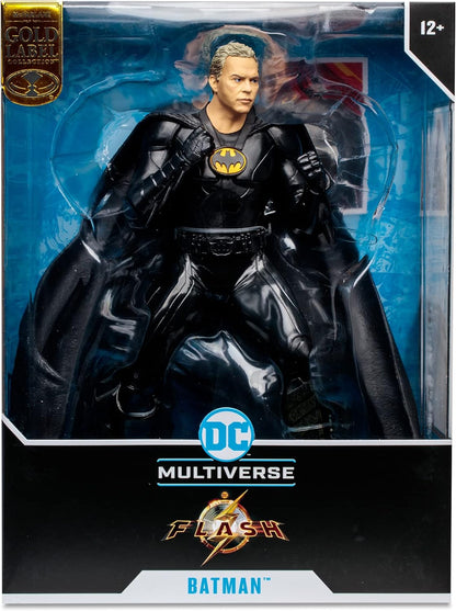 DC Multiverse Movie 12 Inch Statue Figure Flash - Batman Unmasked Gold Label (Shelf Wear Packaging)