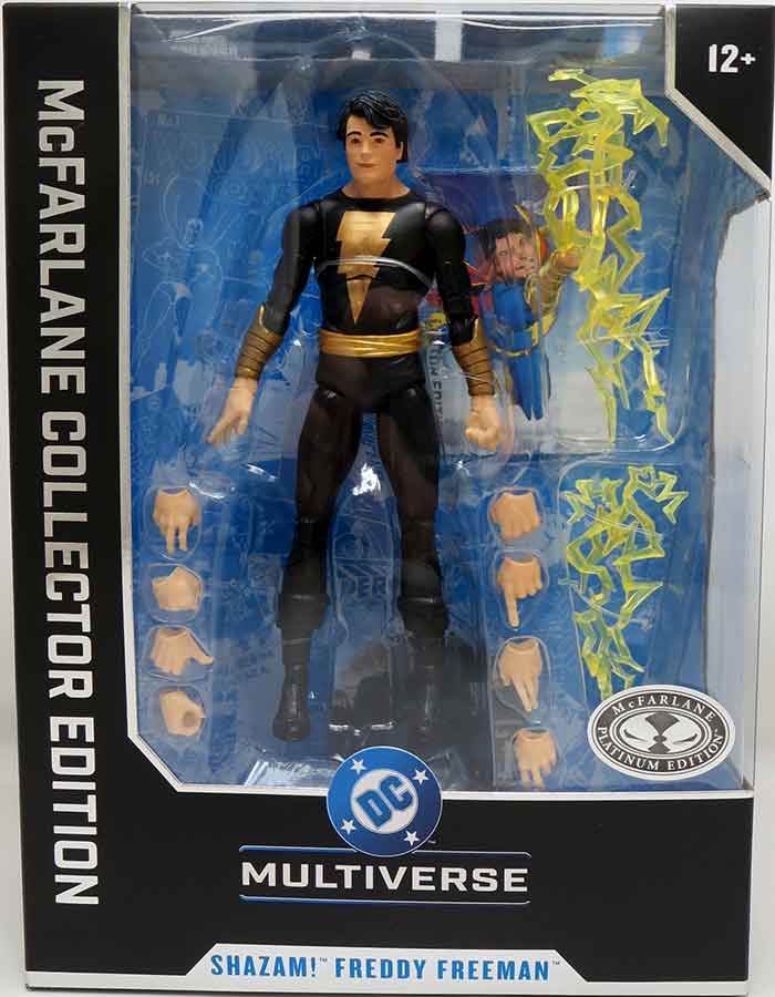 DC Multiverse Shazam 7 Inch Action Figure Collector Edition Exclusive - Shazam Freddy Freeman Platinum