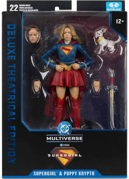 DC Multiverse Supergirl 7 Inch Action Figure Theatrical Edition - Supergirl and Baby Krypto