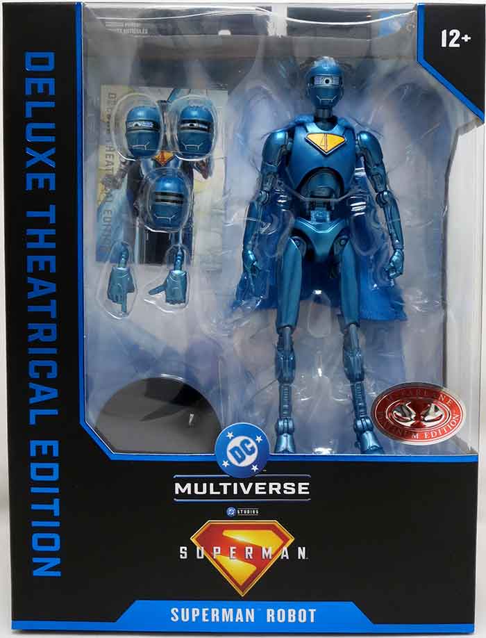 DC Multiverse Superman Movie 7 Inch Action Figure Deluxe Exclusive - Superman Robot Red Platinum