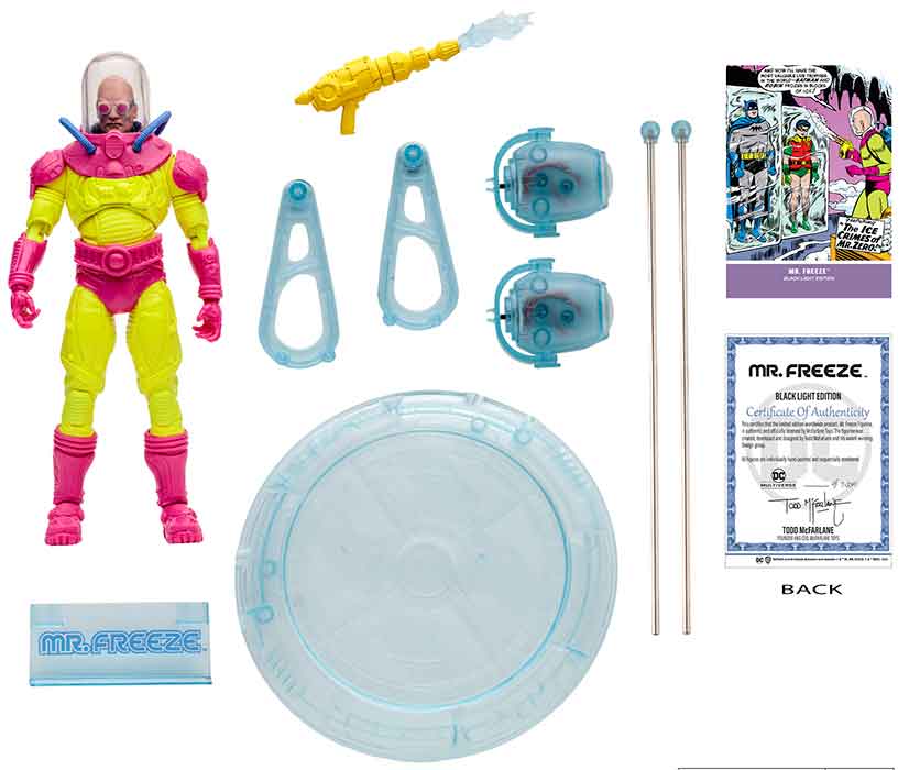 DC Multiverse The Ice Crimes Of Mr Zero 7 Inch Action Figure Exclusive - Mr Freeze Black Light Gold Label