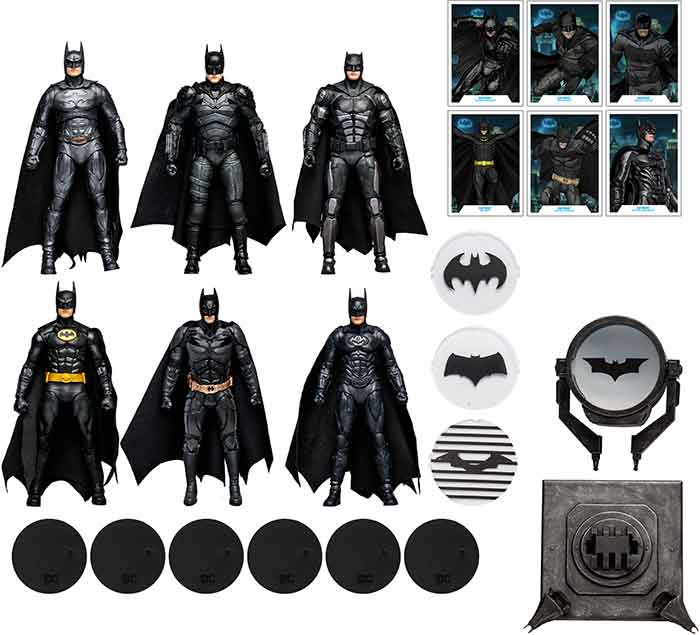 DC Multiverse Ultimate WB100 Movie Collection 7 Inch Action Figure - Batman Movie 6-Pack