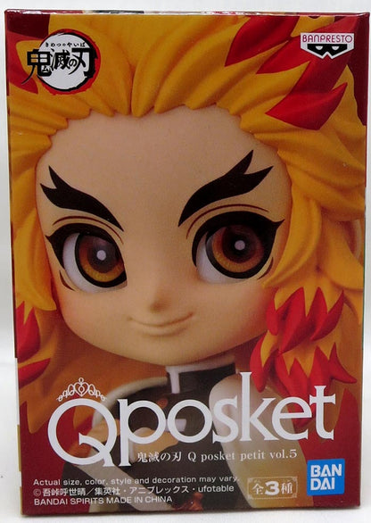Demon Slayer Kimetsu No Yaiba 3 Inch Action Figure Q-Posket Petit - Kyojuro Rengoku V5