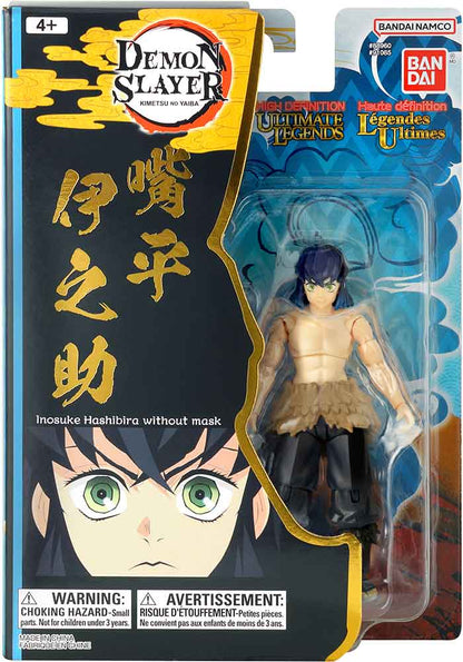 Demon Slayer Kimetsu No Yaiba 5 Inch Action Figure Ultimate Legends HD - Inosuke Hashibira Unmasked
