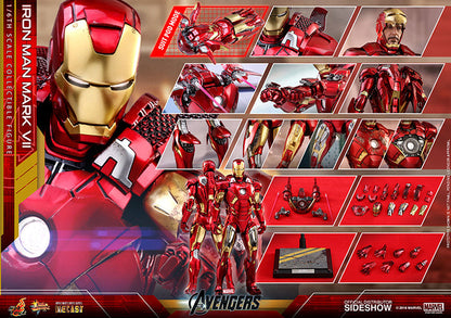 Die Cast The Avengers 12 Inch Action Figure Movie Masterpiece 1/6 Scale Series - Iron Man Mark VII Hot Toys 903752