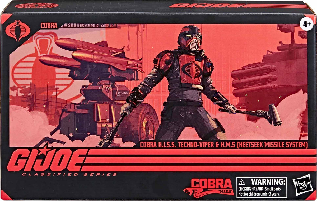 G.I. Joe Classified 6 Inch Action Figure Deluxe Exclusive - Cobra H.I.S.S. Techno Viper & H.M.S (Heetseek Missile System)