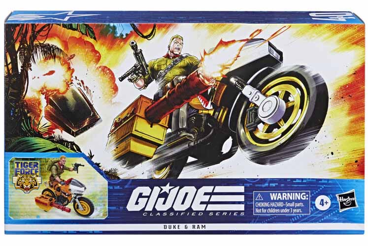 G.I. Joe Classified 6 Inch Scale Action Figure Tiger Force Exclusive - Duke & Ram Cycle (Sub-Standard Packaging)