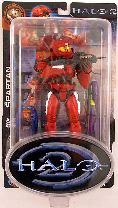 Halo 2 Limited Edition Series Action Figures - Red Spartan V2 White Stripes (Sub-Standard Packaging)