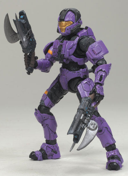 Halo 3 Action Figures Series 3 Exclusive: Spartan Soldier CQB Violet (Shelf Wear Packaging)