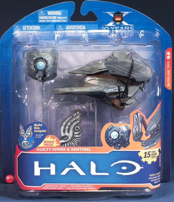 Halo Anniversary 5 Inch Action Figure Series 2 - Sentinel & Guilty Spark from Halo 3 (Shelf Wear Packaging)