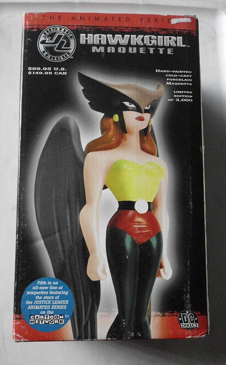 Jutstice League Animated Series 9 Inch Statue Figure Maquette - Hawkgirl (Previously Opened and Displayed)