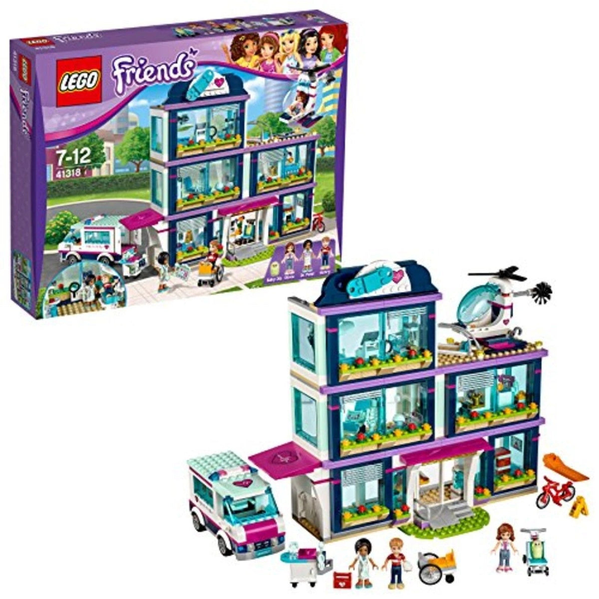 Lego Friends Lego 871 Pieces - Heartlake Hospital #41318 (Shelf Wear Packaging)