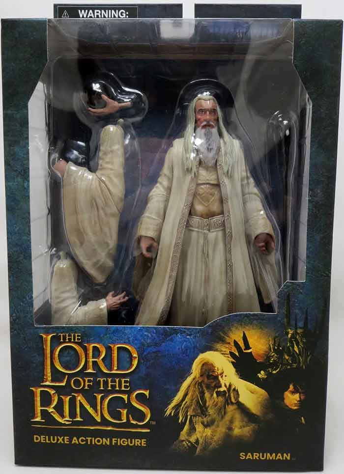 Lord Of The Rings 7 Inch Action Figure Deluxe Series 6 - Saruman (Sub-Standard Packaging)