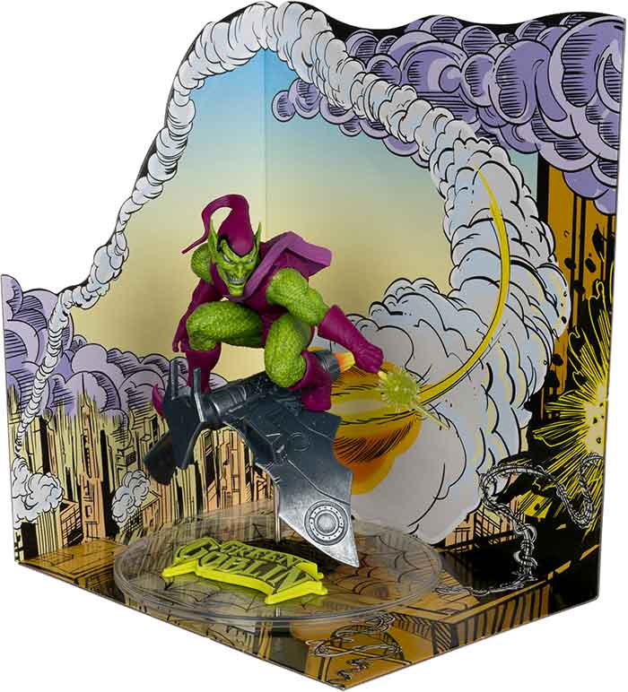 Marvel Collectible 7 Inch Statue Figure 1/10 Scale Posed Scene Exclusive - Green Goblin (The Amazing Spider-Man #312) Platinum