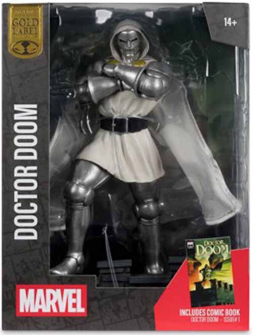 Marvel Collectible 12 Inch Statue Figure 1/6 Scale Posed Exclusive - White Doctor Doom Gold Label