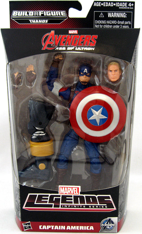 Marvel Legends Avengers 6 Inch Action Figure Comic Thanos Series - Age of Ultron Captain America