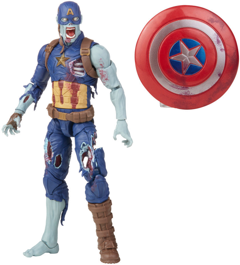 Marvel Legends Disney+ 6 Inch Action Figure What If BAF The Watcher - Zombie Captain America (Shelf Wear packaging)
