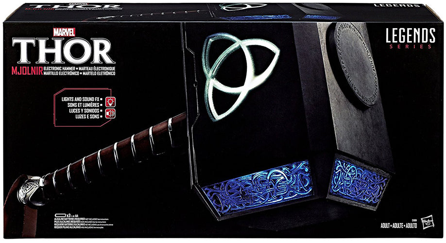 Marvel Legends Gear Prop Replica 19 Inch Thor Ragnarok - Mjolnir Electronic Hammer Reissue