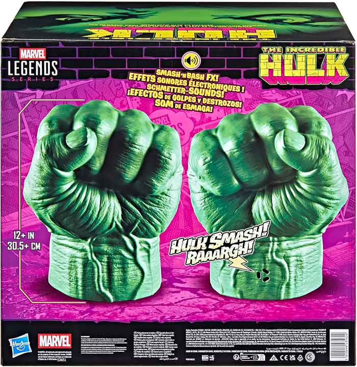 Marvel Legends Gears Life Size Prop Replica - Hulk Premium Roleplay Fists with Smash 'N Bash Sound FX