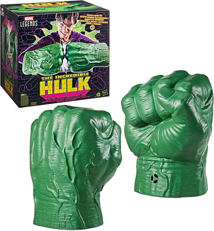 Marvel Legends Gears Life Size Prop Replica - Hulk Premium Roleplay Fists with Smash 'N Bash Sound FX