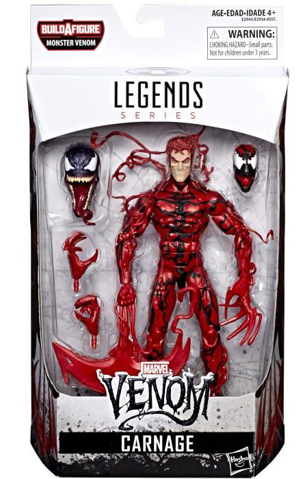 Marvel Legends Spider-Man 6 Inch Action Figure BAF Monster Venom - Carnage (Shelf Wear Packaging)