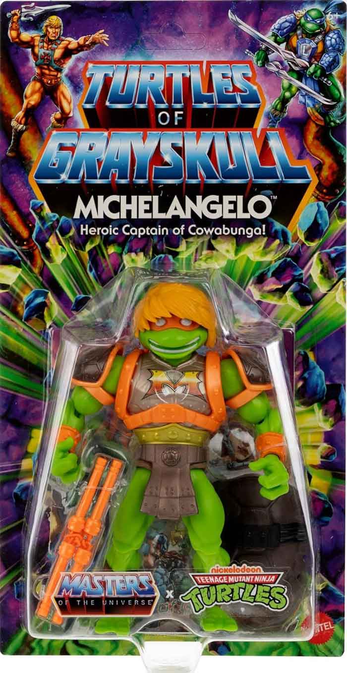 Masters Of The Universe Teenage Mutant Ninja Turtles Origins 6 Inch Action Figure Turtles Of Grayskull Wave 3 - Michelangelo