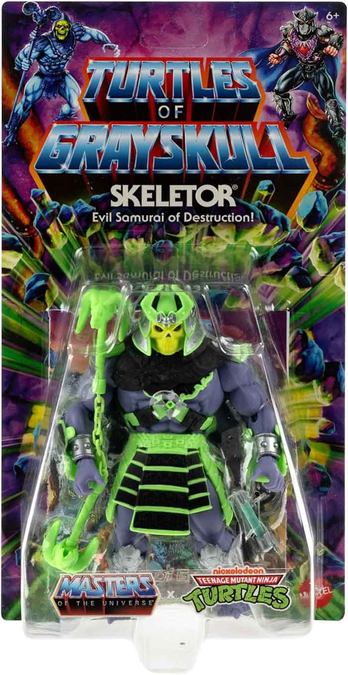 Masters Of The Universe Teenage Mutant Ninja Turtles Origins 6 Inch Action Figure Turtles Of Grayskull Wave 3 - Skeletor