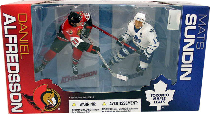 McFarlane NHL Hockey Action Figures Box Set: Exclusive Mats Sundin 2 vs Daniel Alfredsson 2 (Sub-Standard Packaging)