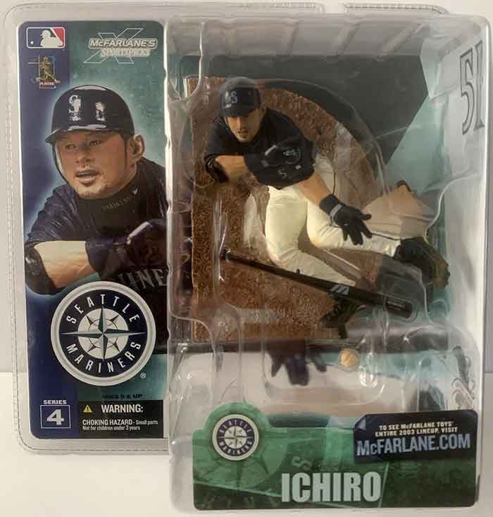 MLB Baseball Sportpicks 6 Inch Static Figure - Ichiro Black Jersey (Sub-Standard Packaging)