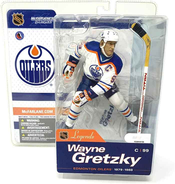 NHL Hockey Sportpicks 6 Inch Static Figure Legends Series 1 - Wayne Gretzky White Jersey