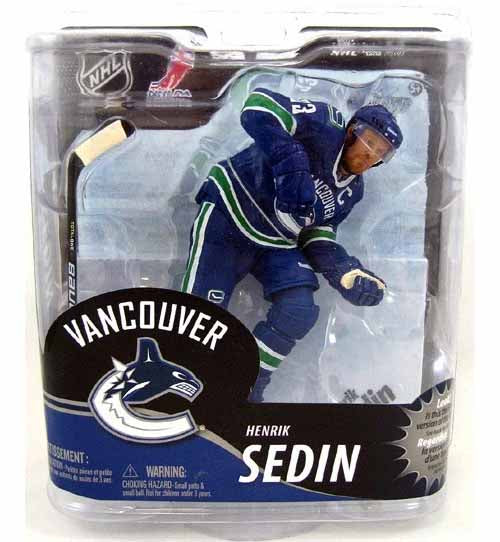 NHL Hockey SportsPicks 6 Inch Static Figure Series 30 - Henrik Sedin Blue Jersey Gold Level Variant