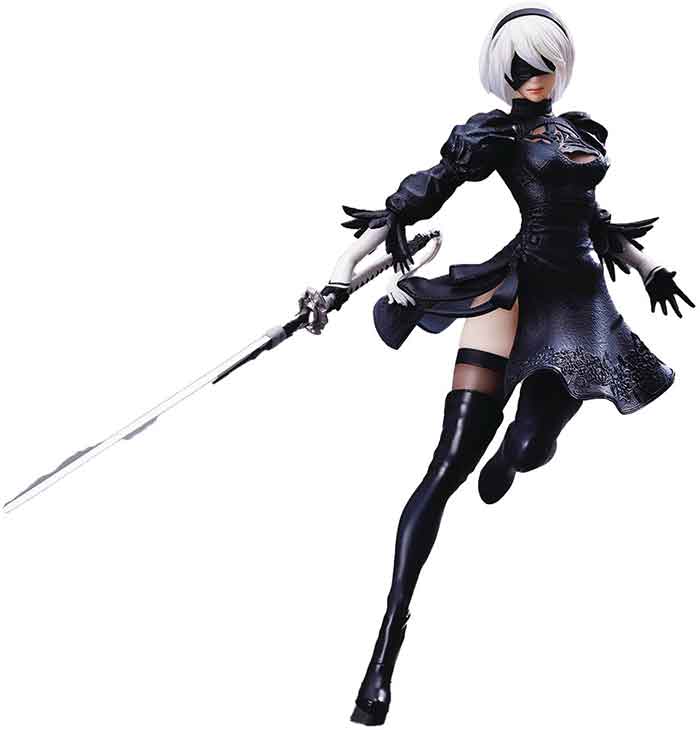 Nier Automata 10 Inch Static Figure FORM-ISM - 2B (YoRHha No. 2 Type B) With Goggles