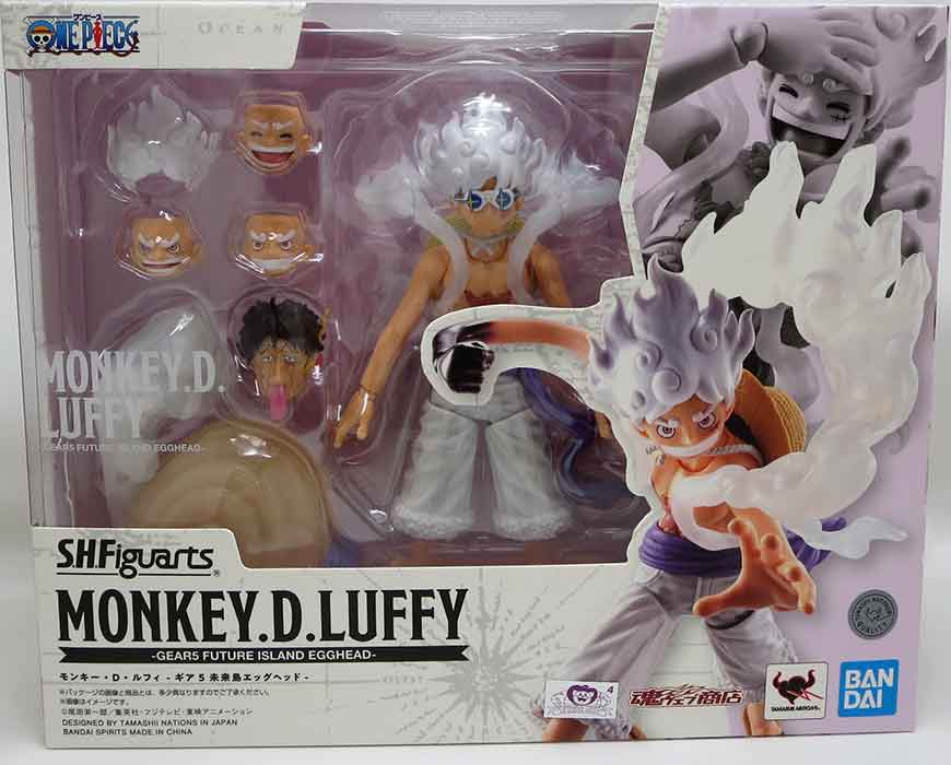 One Piece 6 Inch Action Figure S.H. Figuarts Exclusive - Monkey D. Luffy Gear5 Future Island Egghead