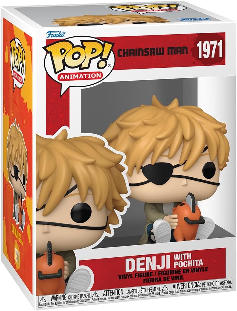 Pop Animation Chainsaw Man 3.75 Inch Action Figure - Denji with Pochita #1971