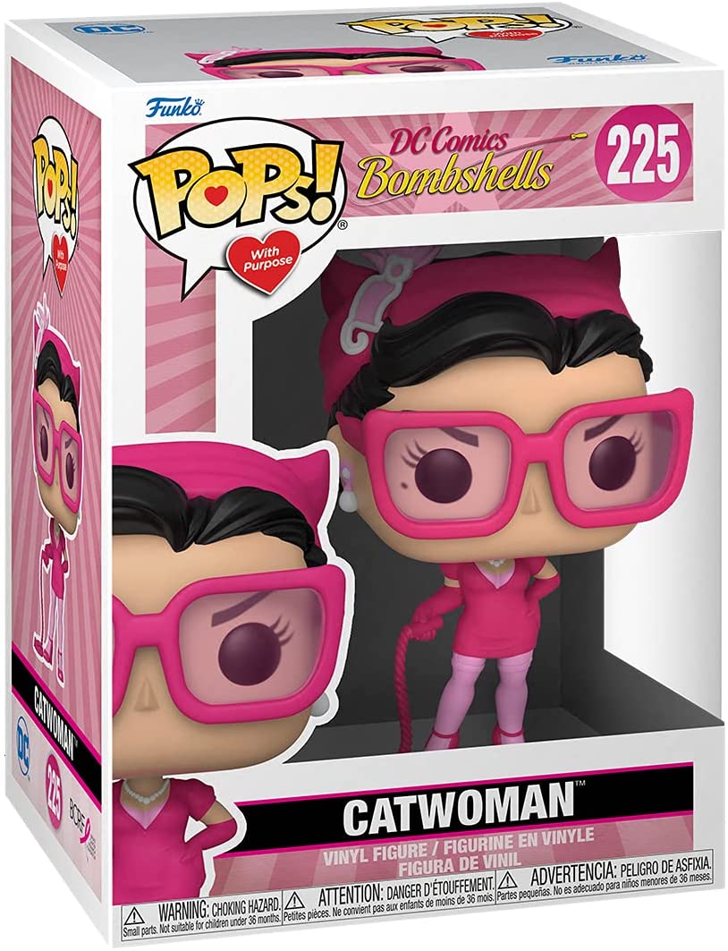 Pop DC Heroes Bombshells 3.75 Inch Action Figure Breast Cancer Awareness - Catwoman #225