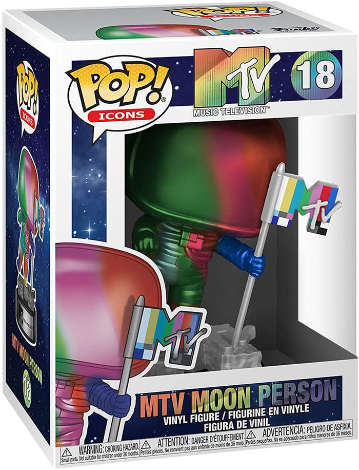 Pop Icons MTV 3.75 Inch Action Figure - MTV Moon Person #18