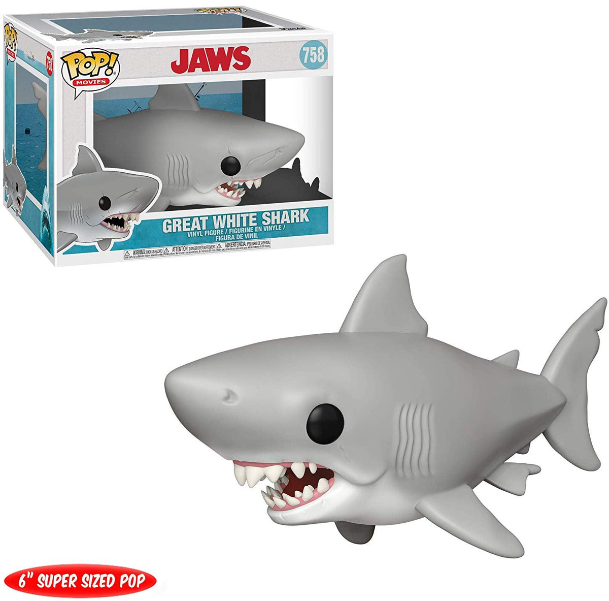 Pop Movies 6 Inch Action Figure Jaws - Great White Shark #758