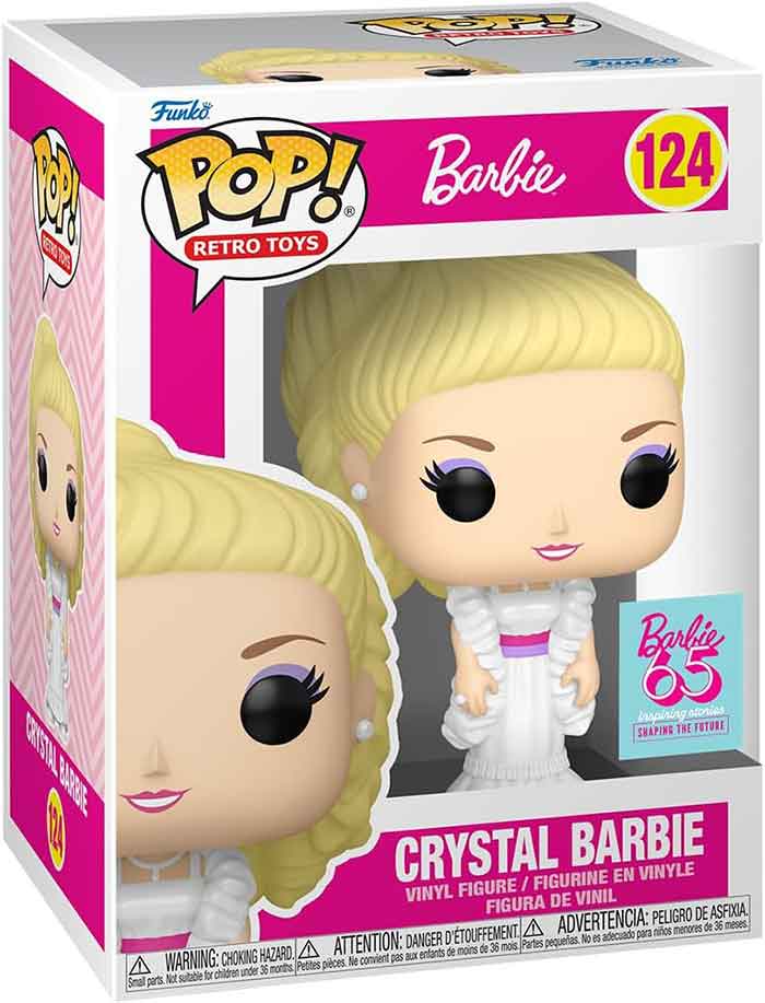 Pop Retro Toys Barbie 3.75 Inch Action Figure - Crystal Barbie Pearl #124 (Sub-Standard Packaging)