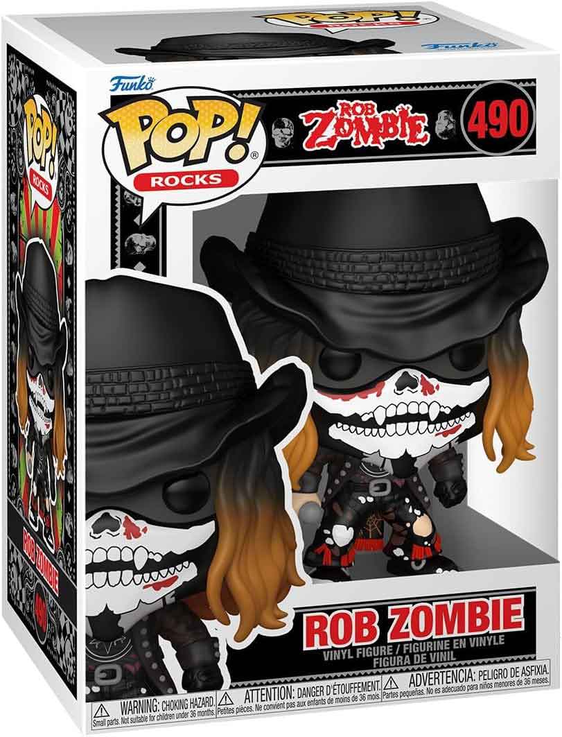 Pop Rocks Rob Zombie 3.75 Inch Action Figure - Rob Zombie with Bandana #490