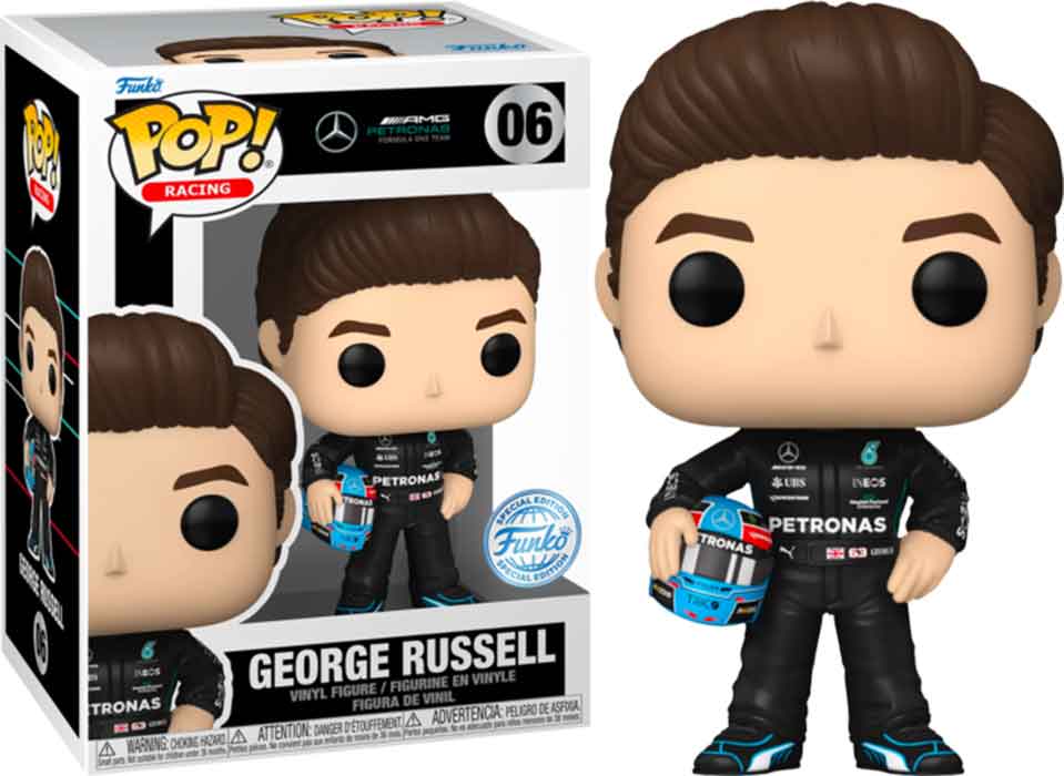 Pop Sports Racing Formula 1 3.75 Inch Action Figure Exclusive - George Russell #06 (Sub-Standard Packaging)